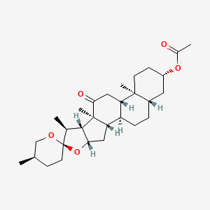Chemical structure of Hecogenin Acetate