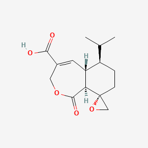 Chemical structure of Heptelidic Acid