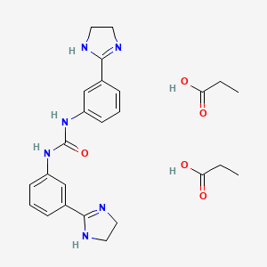 Chemical structure of Imidocarb (propionate)