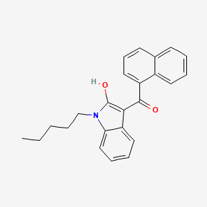 Chemical structure of JWH 018 2-hydroxyindole metabolite