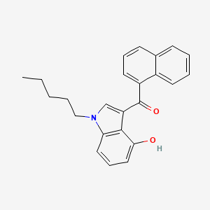 Chemical structure of JWH 018 4-hydroxyindole metabolite