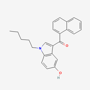Chemical structure of JWH 018 5-hydroxyindole metabolite