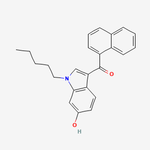 Chemical structure of JWH 018 6-hydroxyindole metabolite