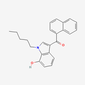 Chemical structure of JWH 018 7-hydroxyindole metabolite