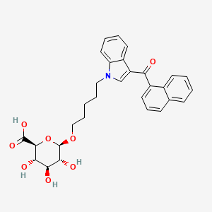 Chemical structure of JWH 018 N-(5-hydroxypentyl) β-D-Glucuronide