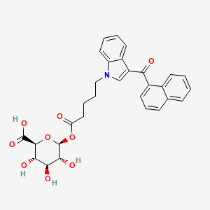 Chemical structure of JWH 018 N-pentanoic acid β-D-Glucuronide