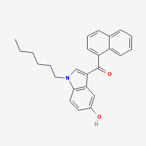 Chemical structure of JWH 019 5-hydroxyindole metabolite