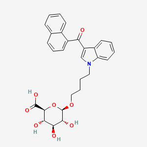 Chemical structure of JWH 073 N-(4-hydroxybutyl) β-D-Glucuronide