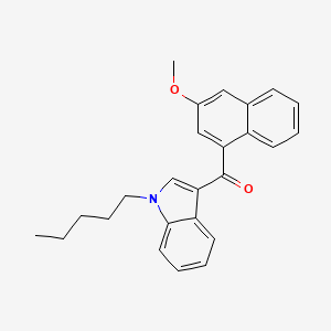Chemical structure of JWH 081 3-methoxynaphthyl isomer