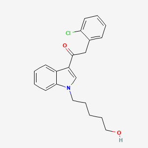 Chemical structure of JWH 203 N-(5-hydroxypentyl) metabolite