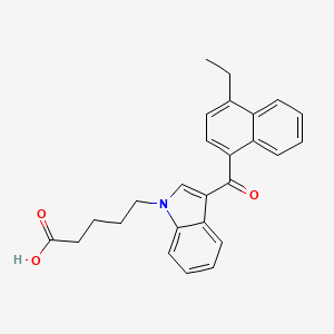 Chemical structure of JWH 210 N-pentanoic acid metabolite