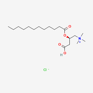 Chemical structure of Lauroyl-L-carnitine (chloride)