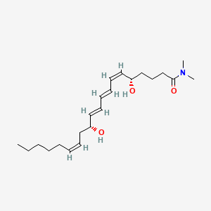 Chemical structure of Leukotriene B4 dimethyl amide