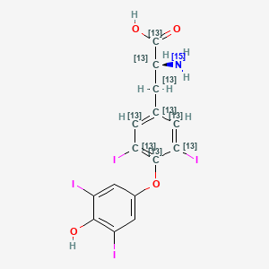 Chemical structure of L-Thyroxine-13C9,15N