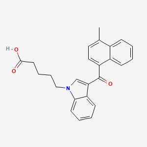 Chemical structure of MAM2201 N-pentanoic acid metabolite