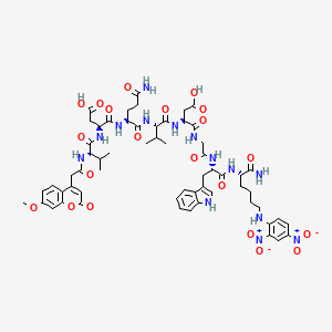 Chemical structure of Mca-VDQVDGW-K(Dnp)-NH2