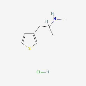 Chemical structure of Methiopropamine 3'-thiophene isomer (hydrochloride)