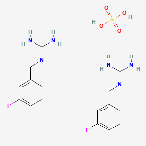 Chemical structure of m-Iodobenzylguanidine (hemisulfate)