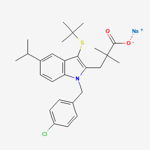 Chemical structure of MK886 sodium