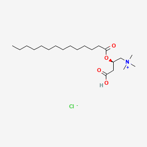 Chemical structure of Myristoyl-L-carnitine (chloride)