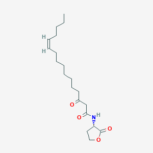 Chemical structure of N-3-oxo-hexadec-11(Z)-enoyl-L-Homoserine lactone