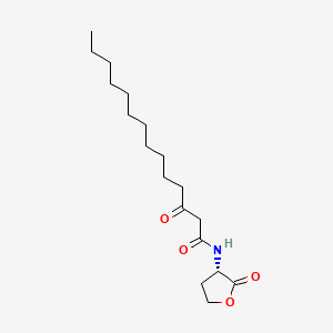 Chemical structure of N-3-oxo-tetradecanoyl-L-Homoserine lactone