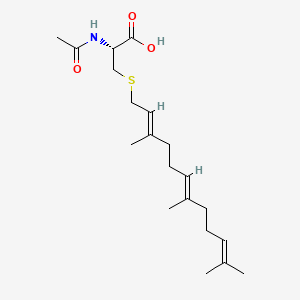 Chemical structure of N-acetyl-S-farnesylcysteine