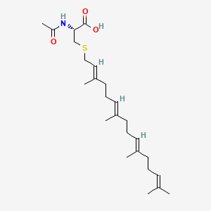 Chemical structure of N-acetyl-S-geranylgeranyl-L-Cysteine