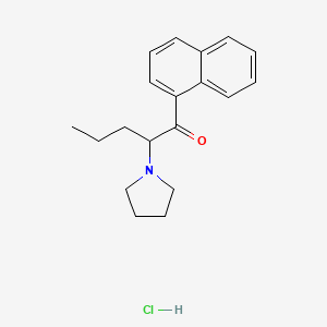 Chemical structure of 1-Naphthyl pyrovalerone hydrochloride