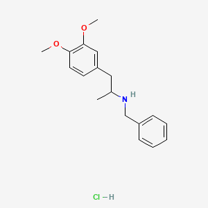 Chemical structure of N-benzyl-3,4-DMA (hydrochloride)
