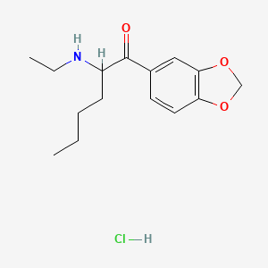 Chemical structure of N-ethyl Hexylone (hydrochloride)