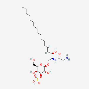Chemical structure of N-Glycine 3'-sulfo Galactosylsphingosine