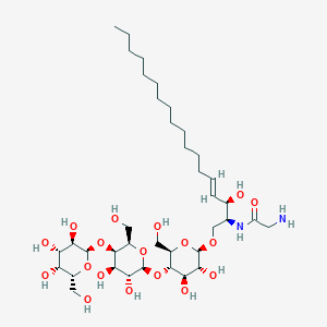 Chemical structure of N-Glycine Globotriaosylsphingosine (d18:1)