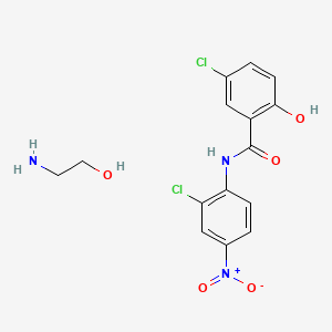 Chemical structure of Niclosamide ethanolamine salt