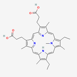 Chemical structure of N-methyl Mesoporphyrin IX