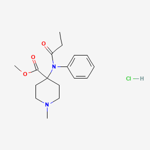 Chemical structure of N-methyl Norcarfentanil (hydrochloride)