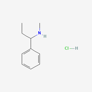 Chemical structure of N-Methyl-1-phenylpropan-1-amine hydrochloride