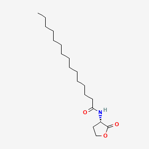 Chemical structure of N-pentadecanoyl-L-Homoserine lactone