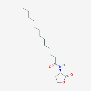 Chemical structure of N-(2-oxooxolan-3-yl)tridecanamide