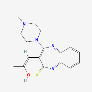 Chemical structure of Olanzapine Thiolactam Impurity