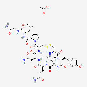 Chemical structure of Oxytocin acetate