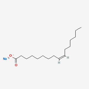 Chemical structure of Sodium palmitoleate