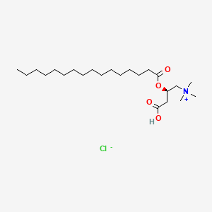 Chemical structure of Palmitoyl-L-carnitine (chloride)