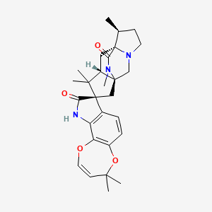 Chemical structure of Paraherquamide E