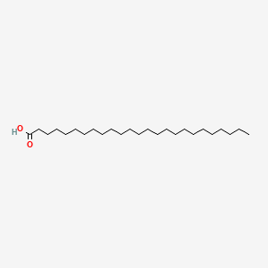 Chemical structure of Pentacosanoic Acid