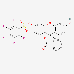 Chemical structure of Pentafluorobenzenesulfonyl fluorescein