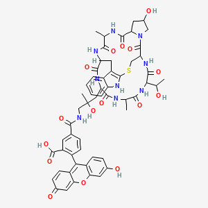 Chemical structure of Phalloidin-Fluorescein Conjugate
