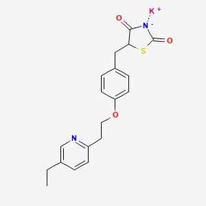 Chemical structure of Pioglitazone (potassium salt)