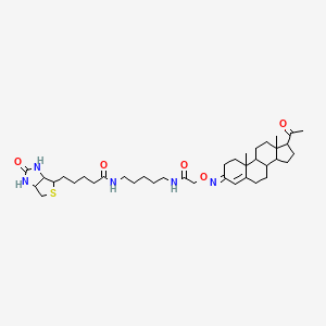 Chemical structure of Progesterone 3-biotin
