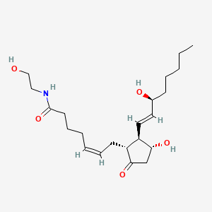 Chemical structure of prostaglandin E2 ethanolamide
